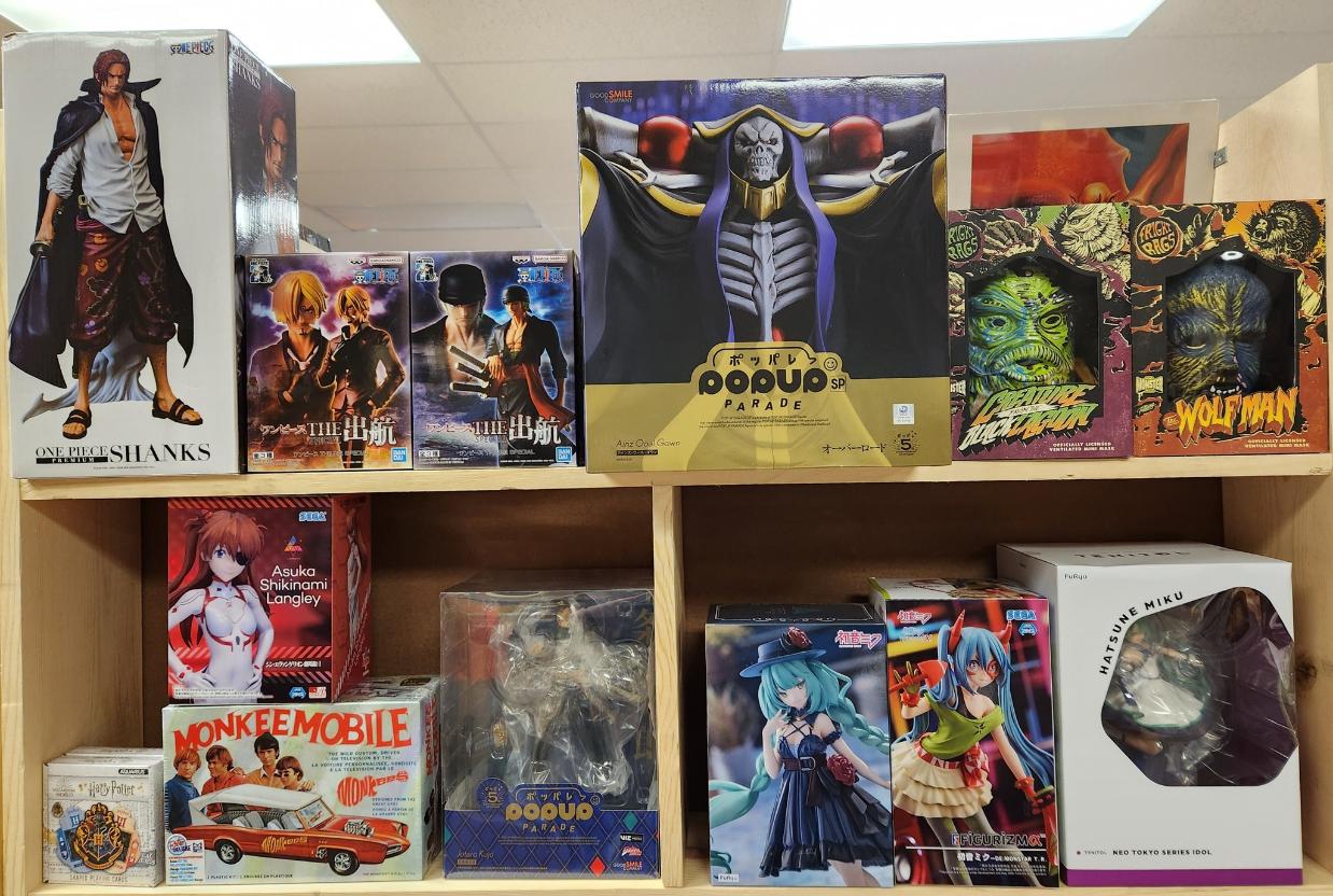 Collectible figures and pop culture merchandise at Comic Junction